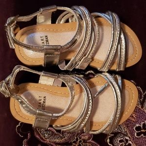 STUART WEITZMAN NWT Girls Silver Carmia Corded Designer Strappy Sandals